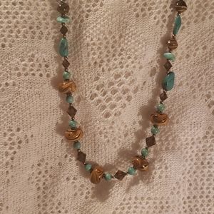 Vintage turquoise and tigers eye necklace